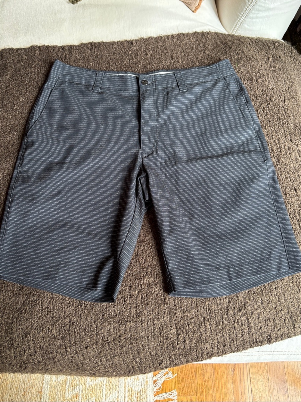 Callaway Men's Grey Black Striped Performance Golf Shorts 34”